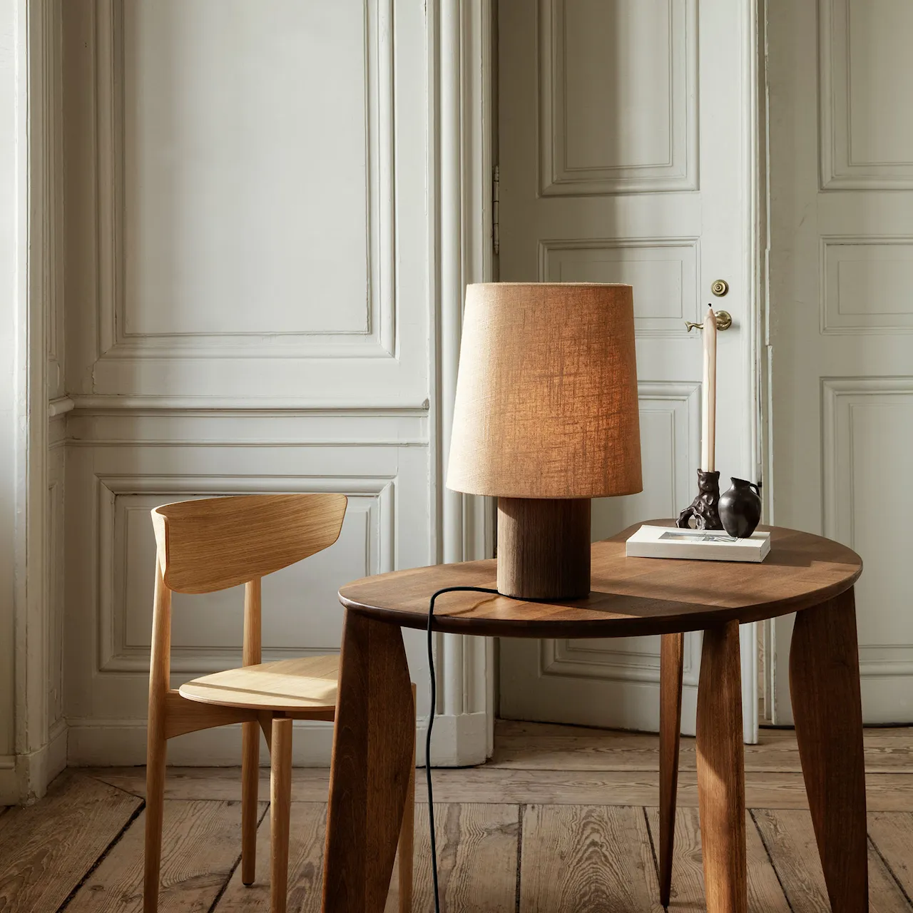 Post lampfot bordslampa