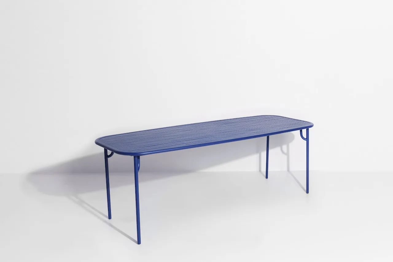 Week-End, Large Rectangular Table, Blue