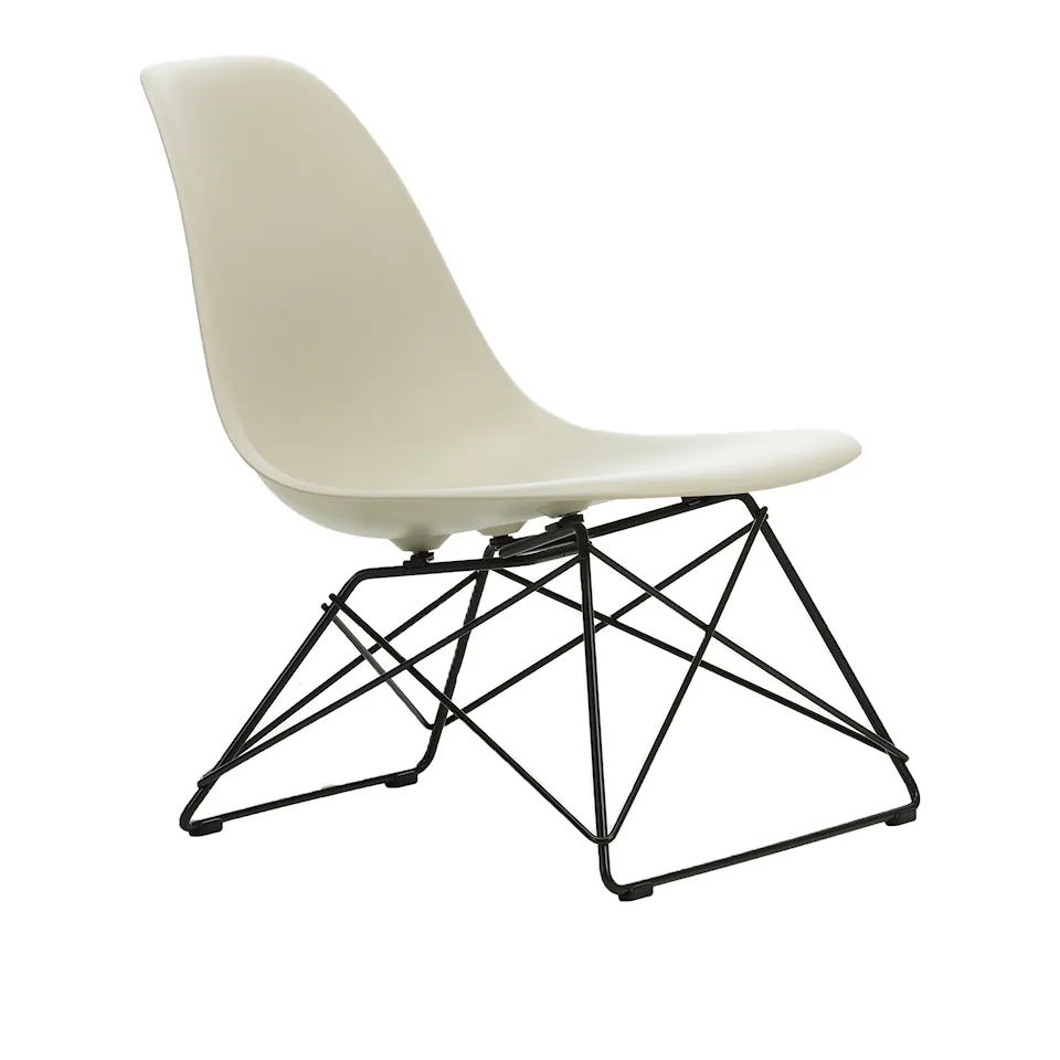 Eames RE Plastic Side Chair LSR 11 Pebble, Basic Dark Base