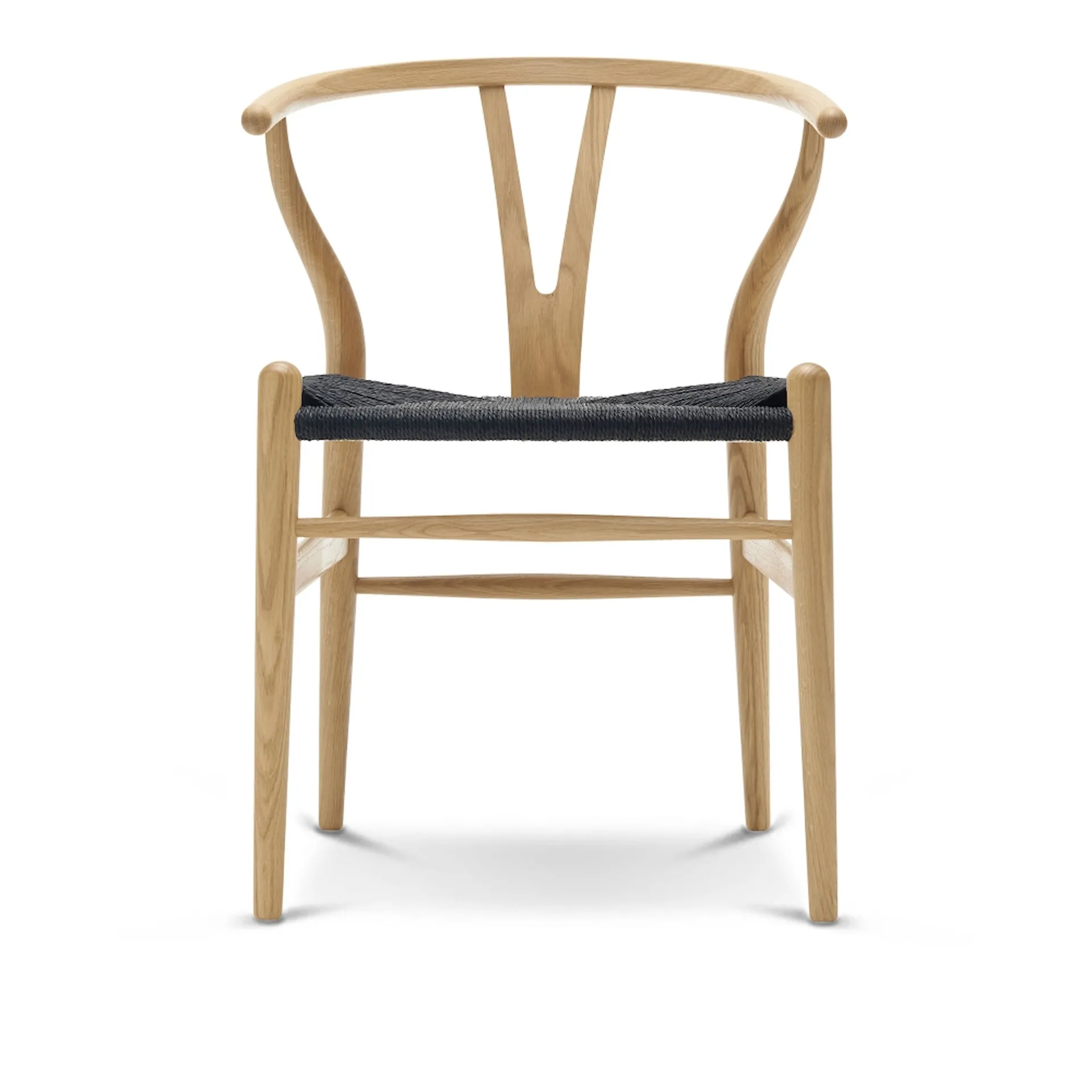 CH24 Y-stolen - Ek/Svartflätat papperssnöre - Carl Hansen - Hans J. Wegner - NO GA