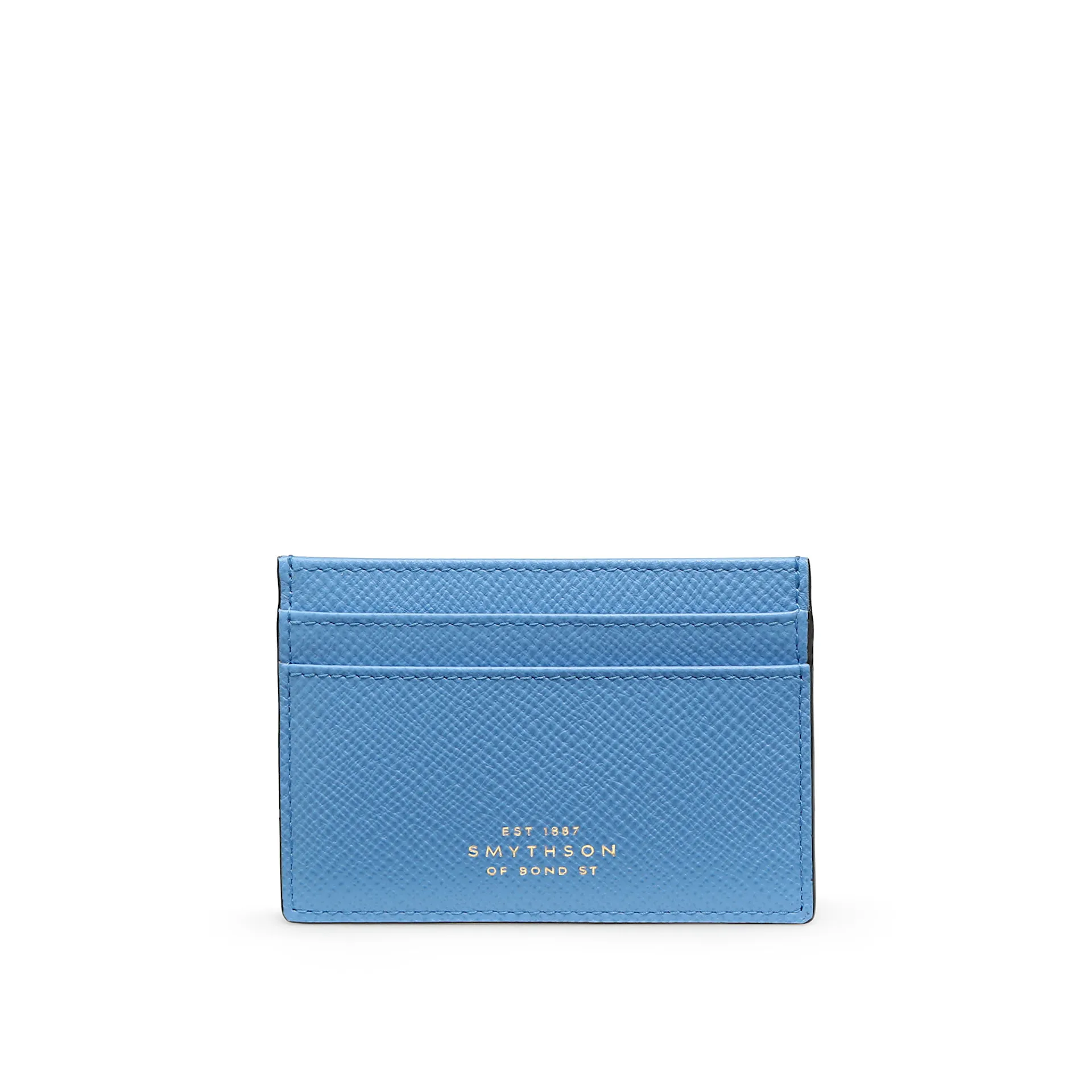 Panama Flat Card Holder - Nile Blue - Smythson - NO GA