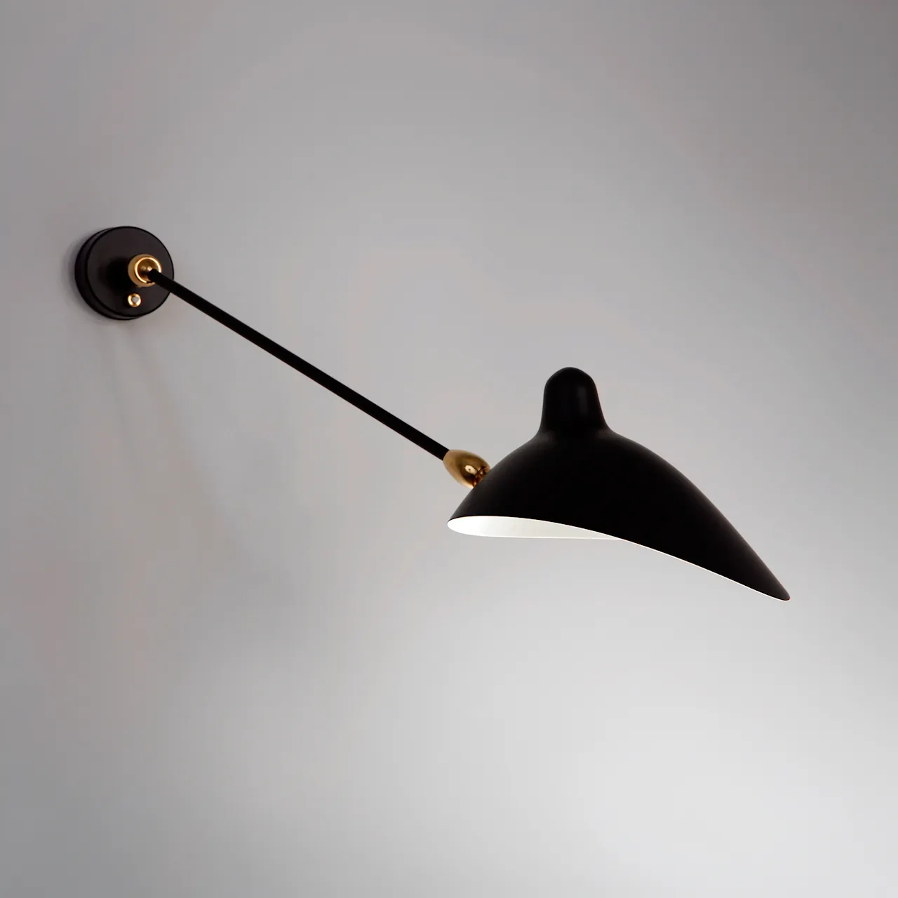 One Double Swivel Straight Arm läslampa