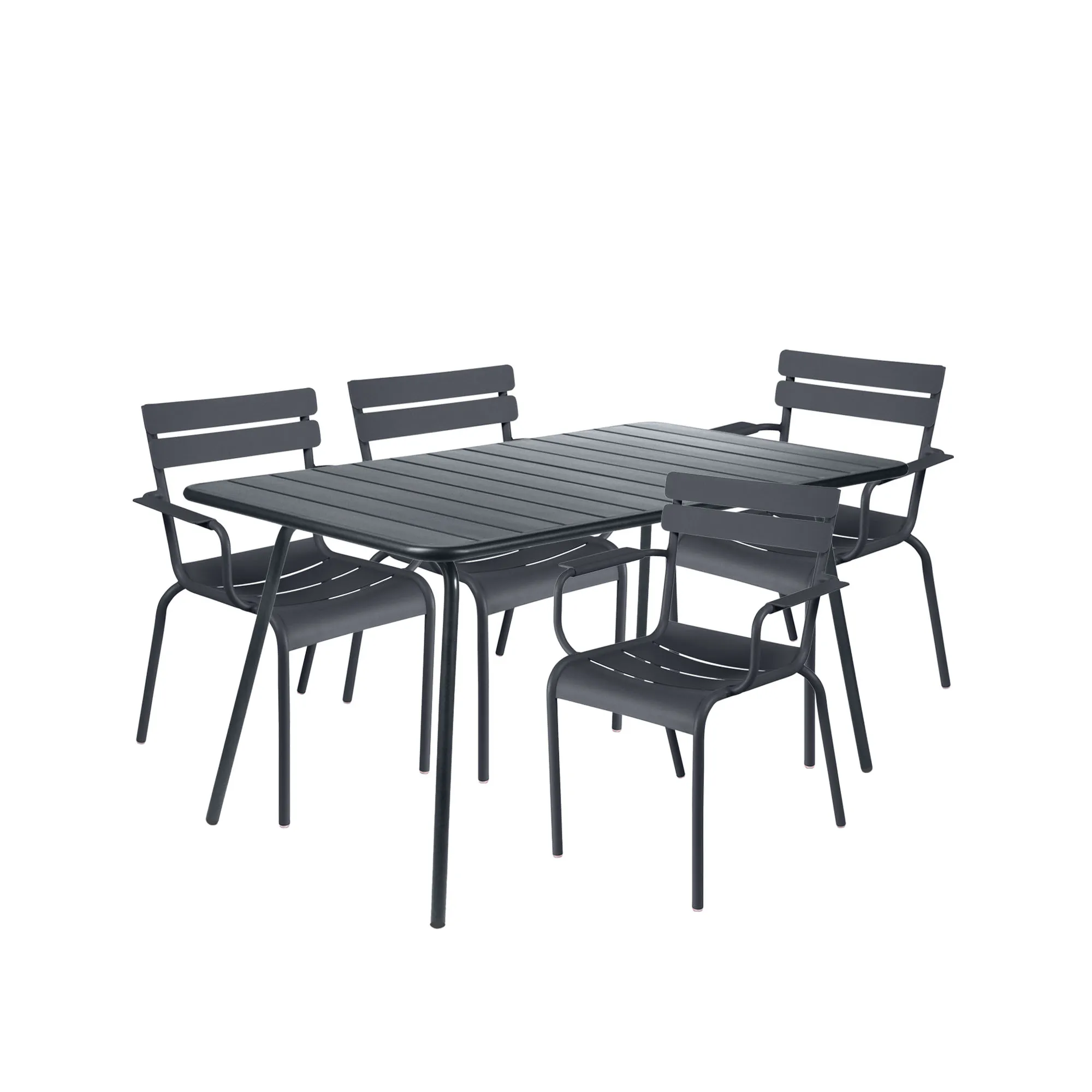 Luxembourg matgrupp bord & 4 karmstolar - 1