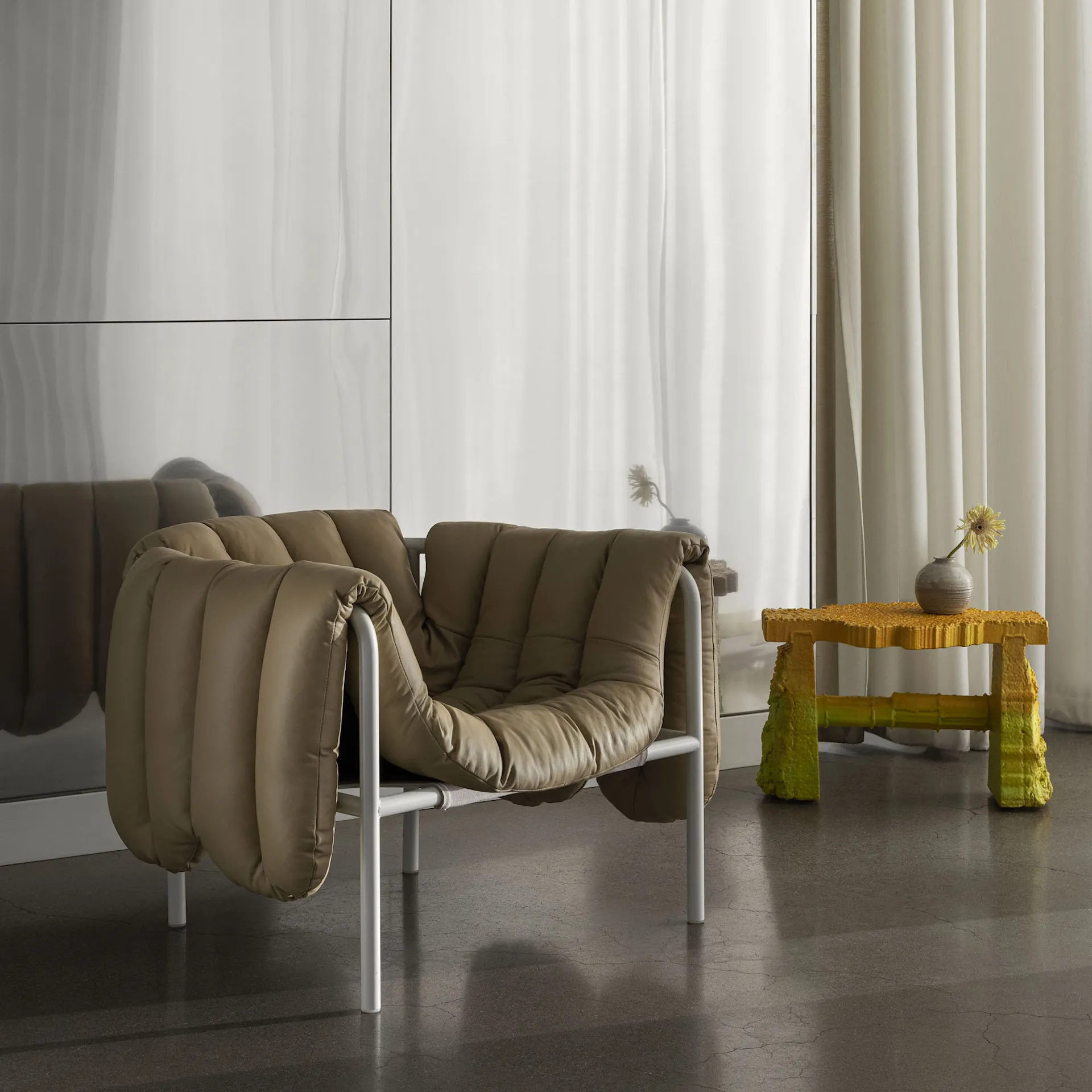 Puffy Lounge Chair + Ottoman - Hem - Faye Toogood  - NO GA