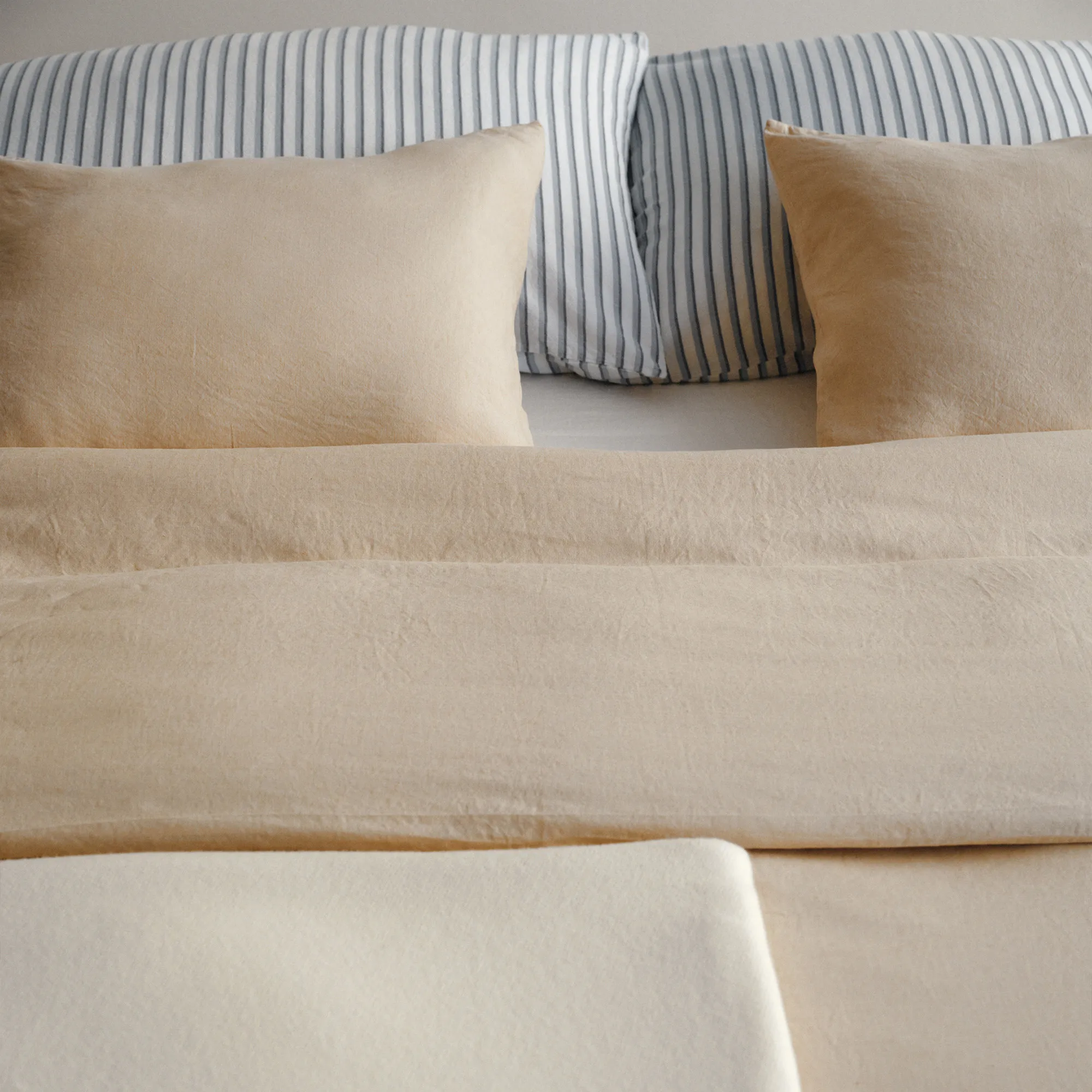 Linen Blend Pale Sand påslakan - 4