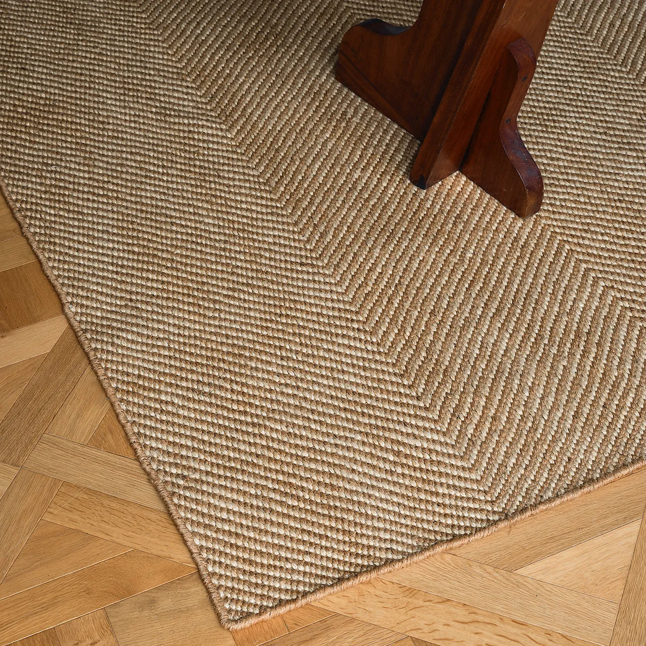 Jute Herringbone Natural/Cream runner