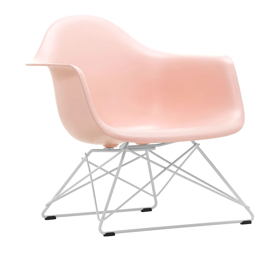 Eames Plastic Armchair LAR - 41 Pale Rose - White Base