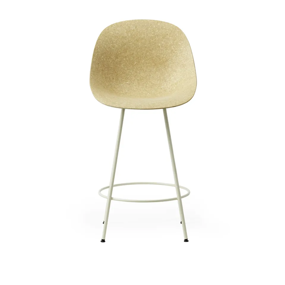 Mat Bar Chair 65 cm Cream Steel