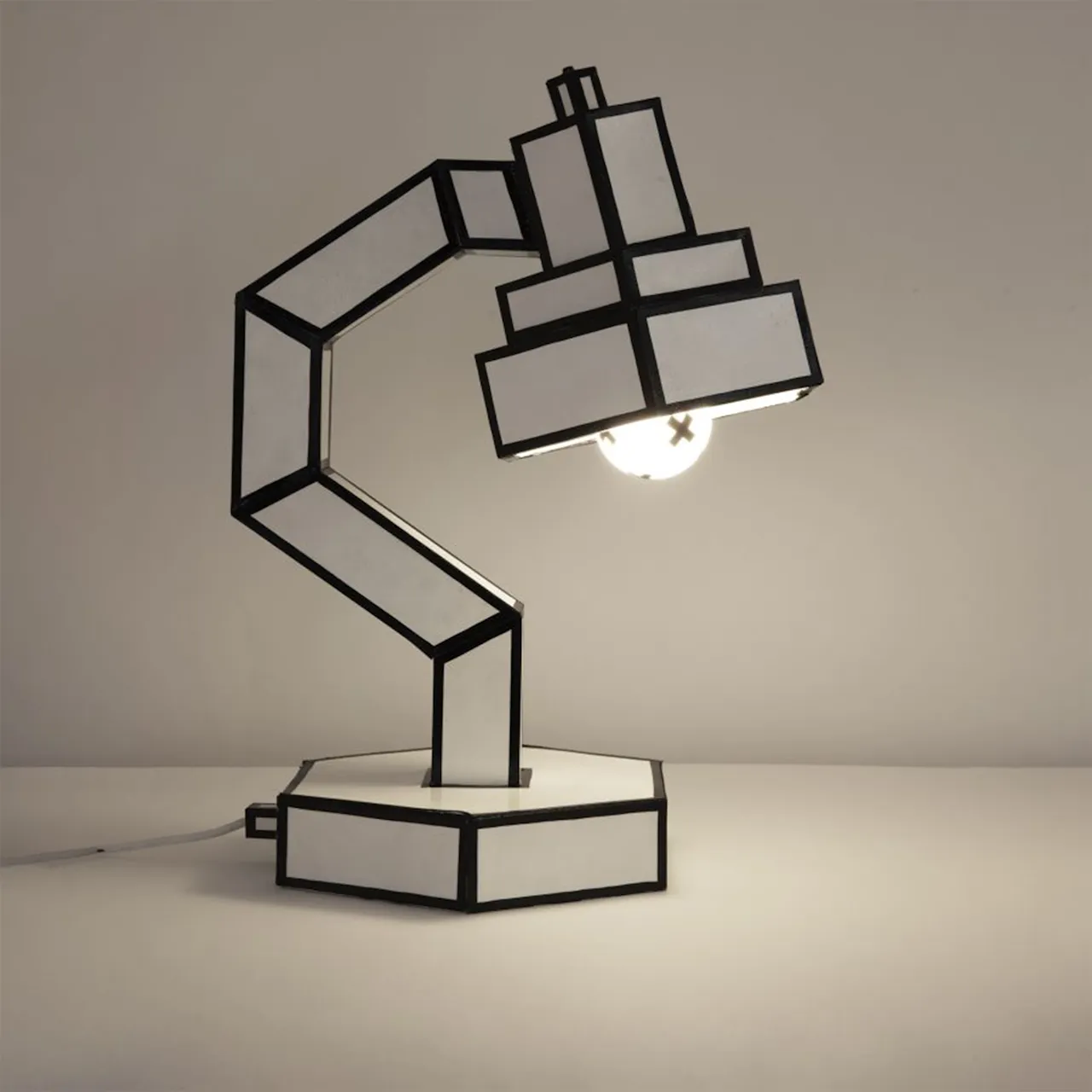 Desk Lamp Recycled Cardboard Cut & Paste