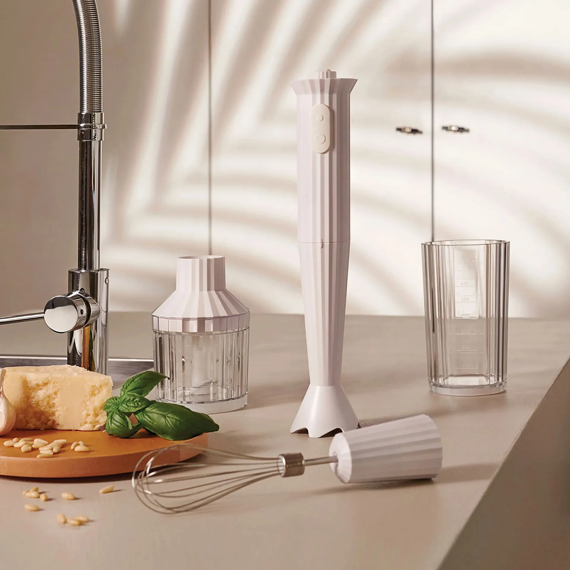 Plissé Hand blender set - White - Alessi - NO GA