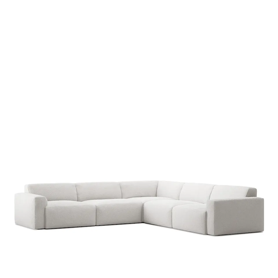 Brick 5-Seater Corner - Ascot White