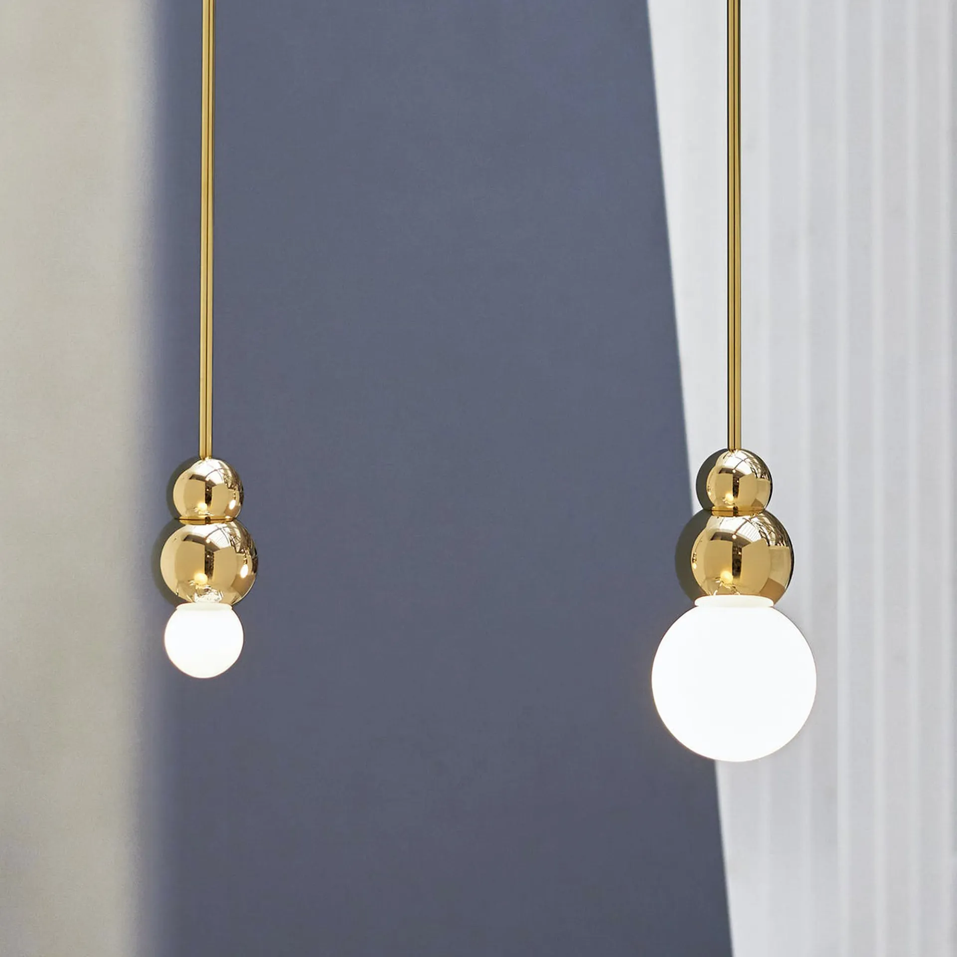 Ball Light Pendant Large Rod Polished Brass - Michael Anastassiades - Michael Anastassiades - NO GA