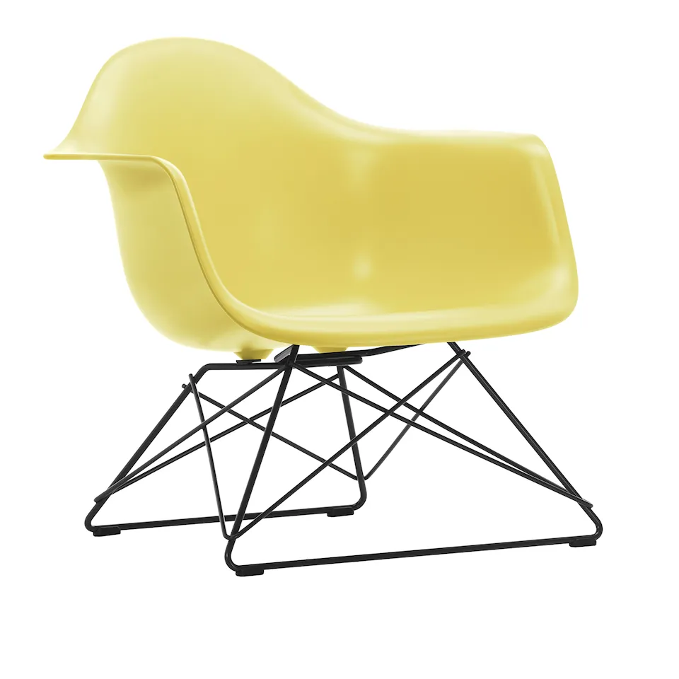 Eames RE Plastic Armchair LAR 92 Citron, Basic Dark Base