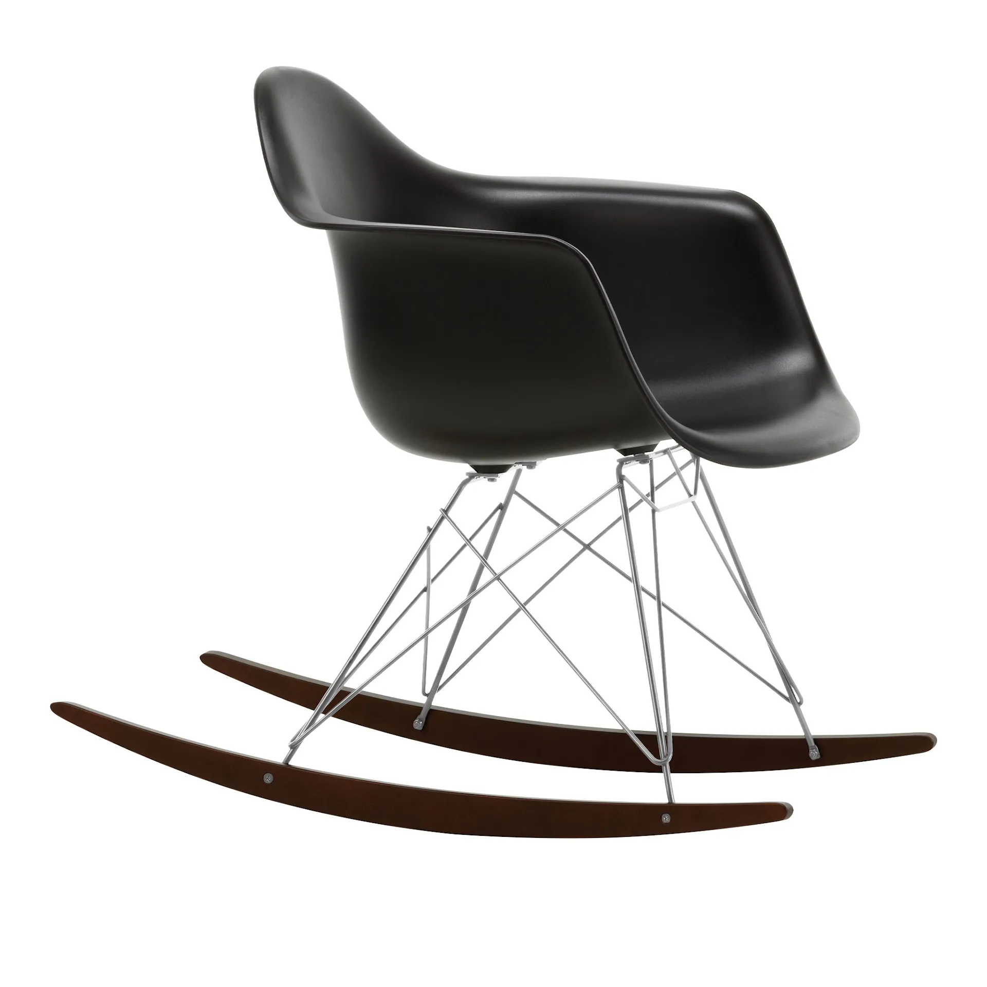 Eames RE Plastic Armchair RAR gungstol Chrome/Dark Maple - Vitra - Charles & Ray Eames - NO GA