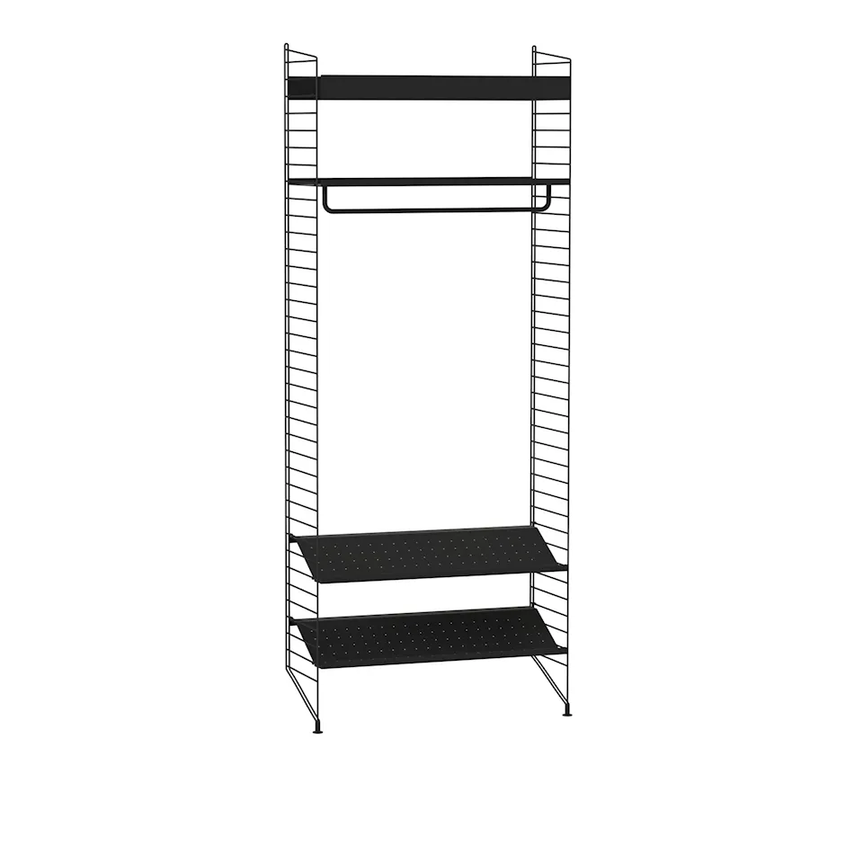 Hall hyllsystem L svart/svart