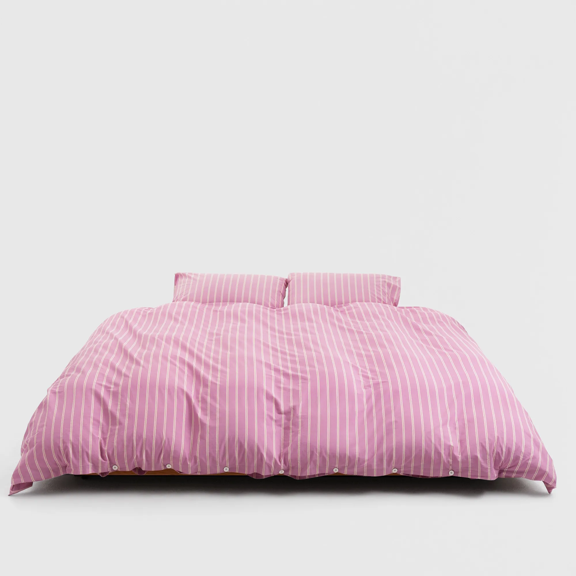 Percale Mallow Pink Stripes påslakan - 4