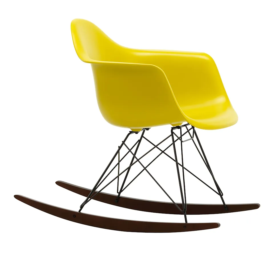 Eames Plastic Armchair RAR - 34 Mustard - Basic Dark Base - Dark Maple