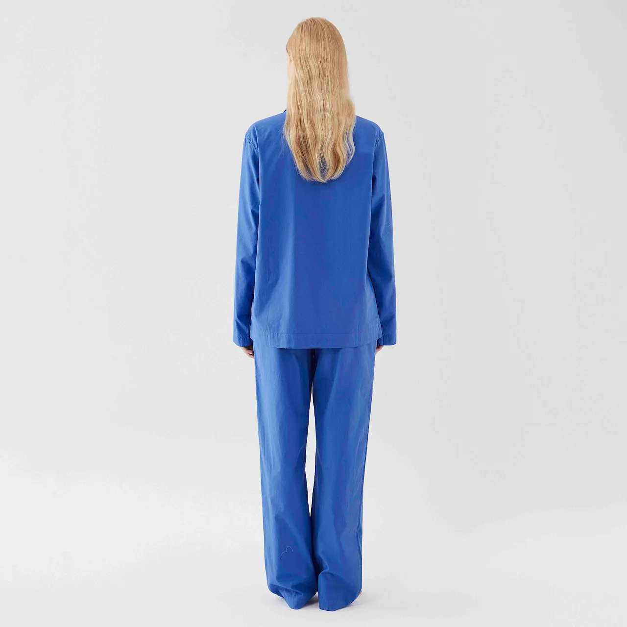 Poplin Pyjamas Shirt Royal Blue