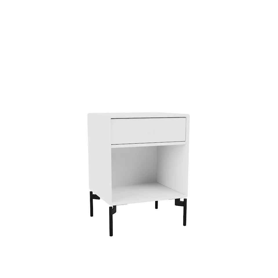 Dream Nightstand - New White / Black Legs