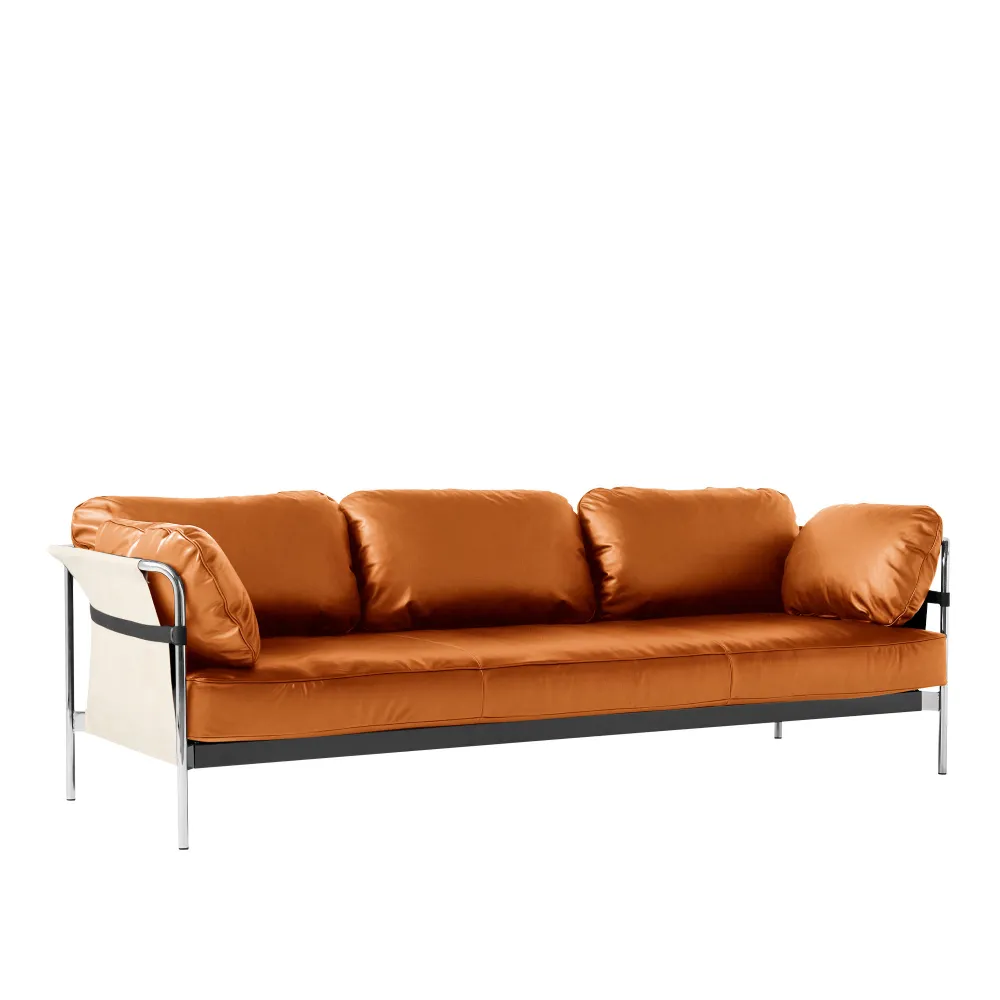 Can 3-sitssoffa Chrome/Natural - 1