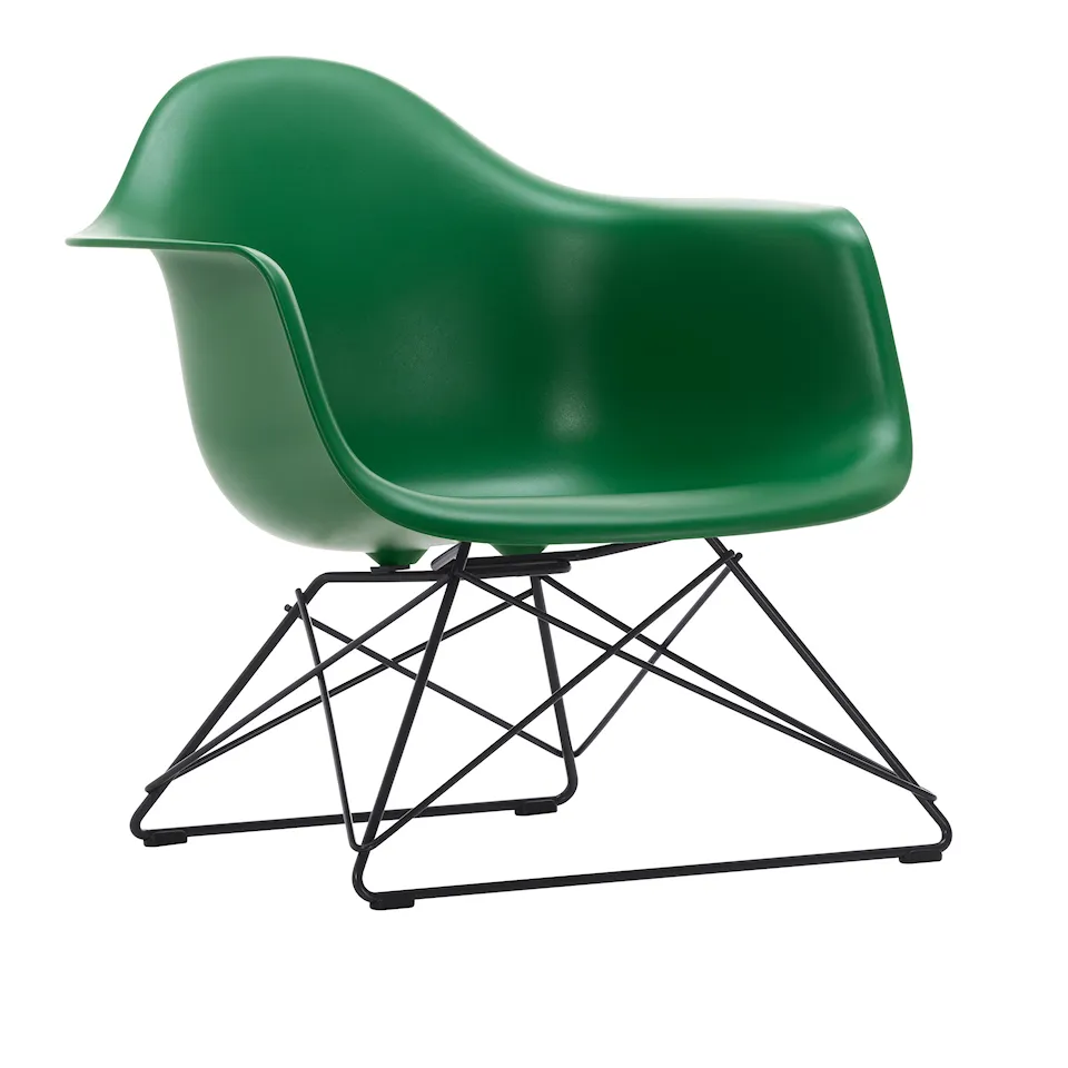 Eames RE Plastic Armchair LAR 17 Emerald, Basic Dark Base