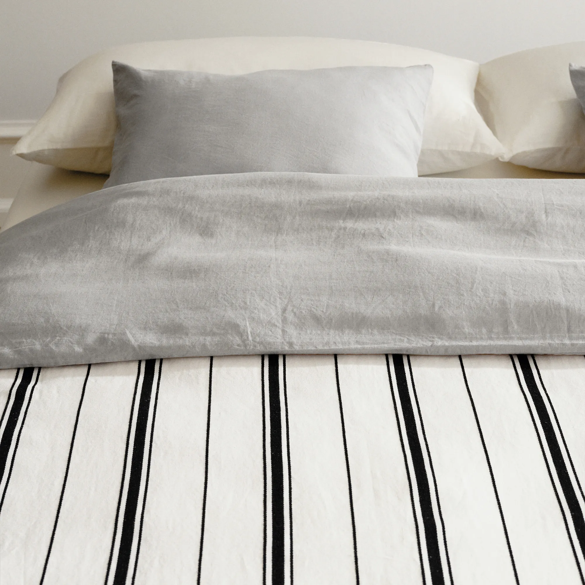 Linen Blend Crisp White örngott 2-pack - 3