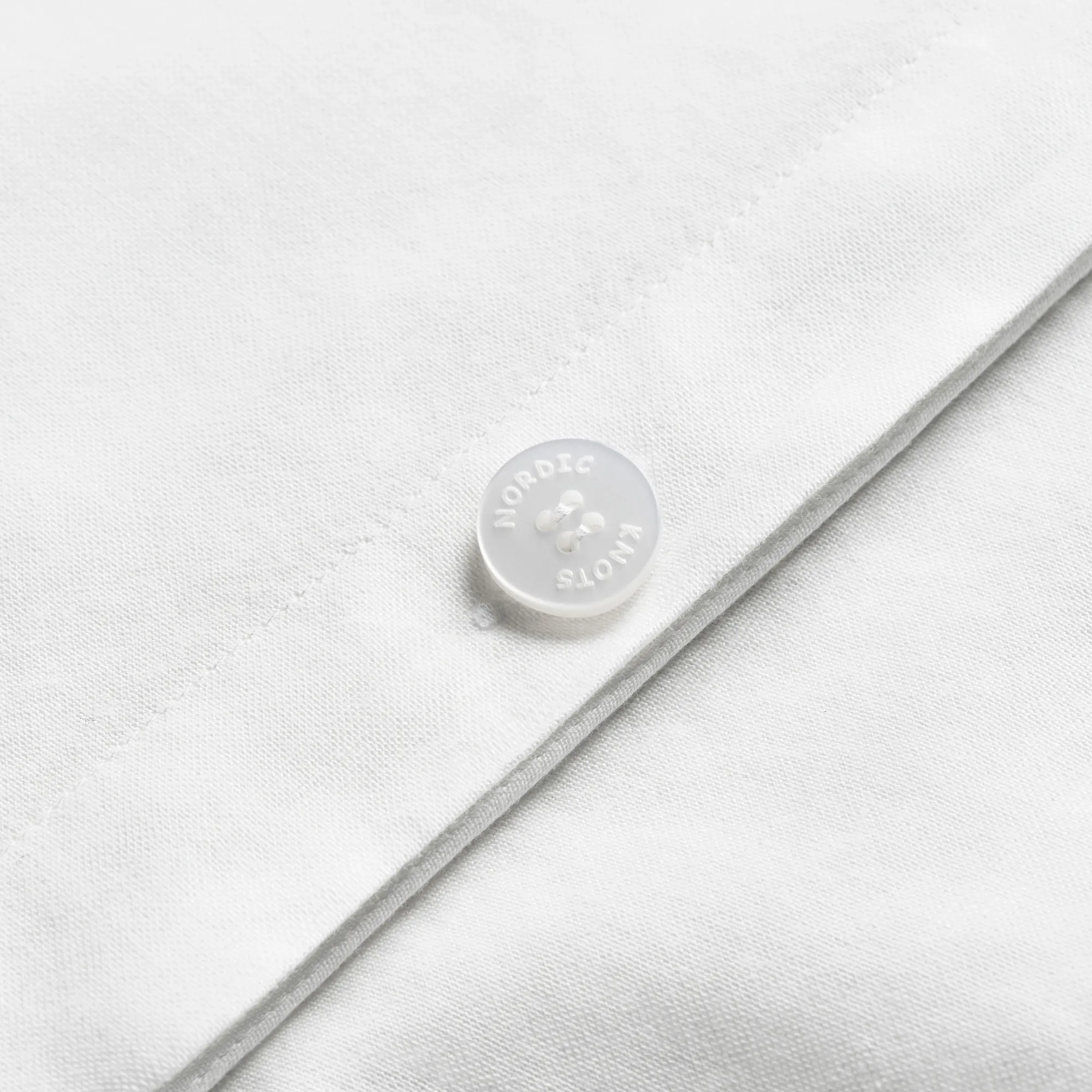 Linen Blend Crisp White påslakan - 4