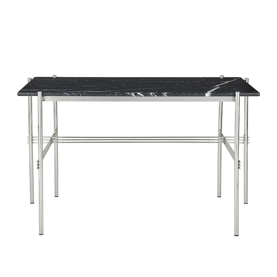 TS skrivbord polerat stål