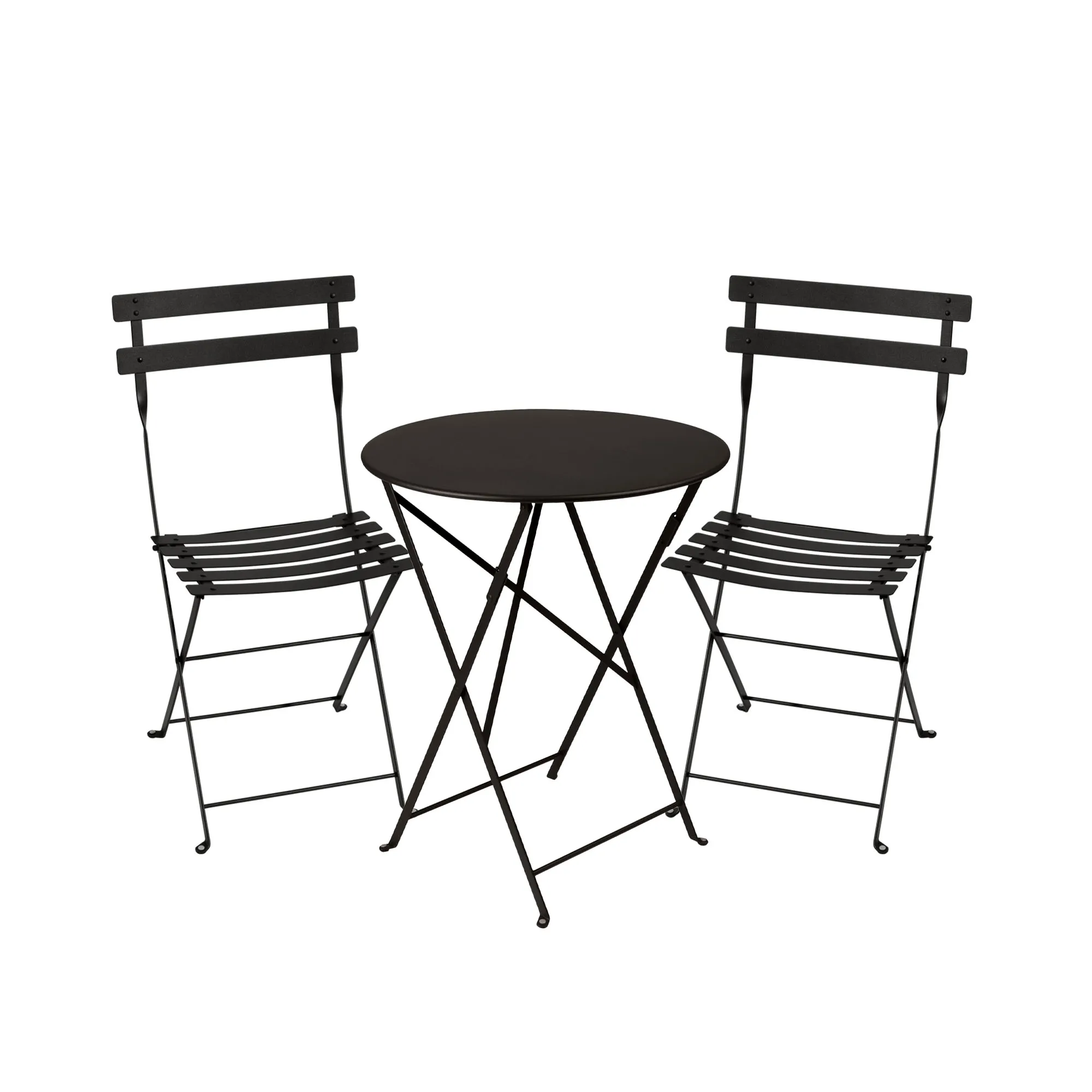 Bistro Matgrupp Bord Ø60 cm & 2 st Metal Chair - 1