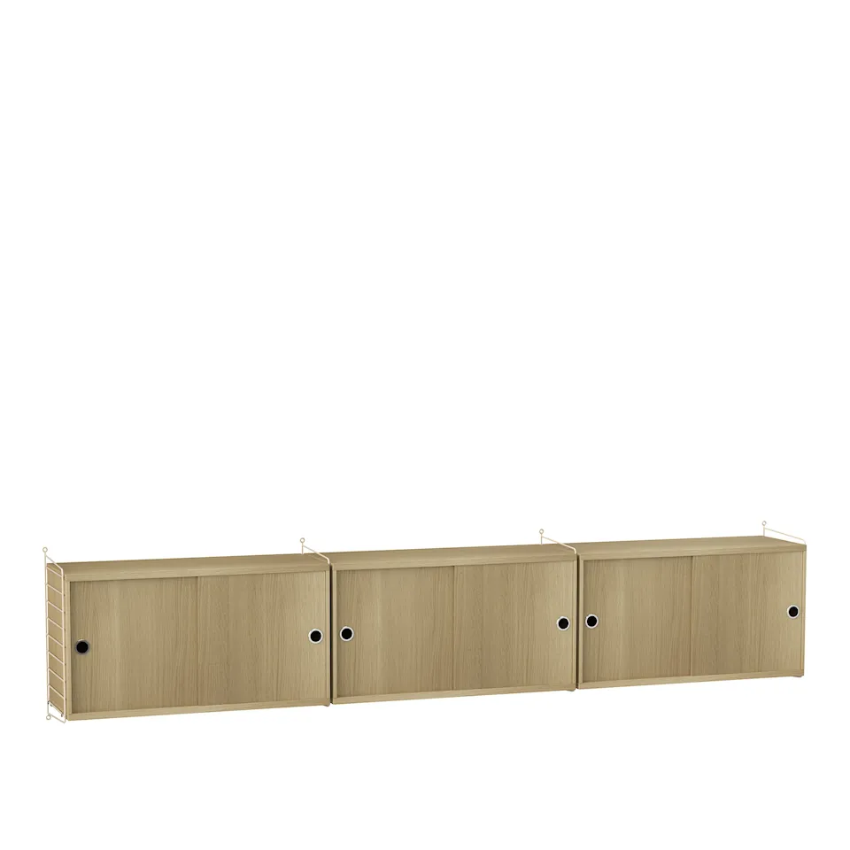 Vardagsrum hyllsystem D ek/beige