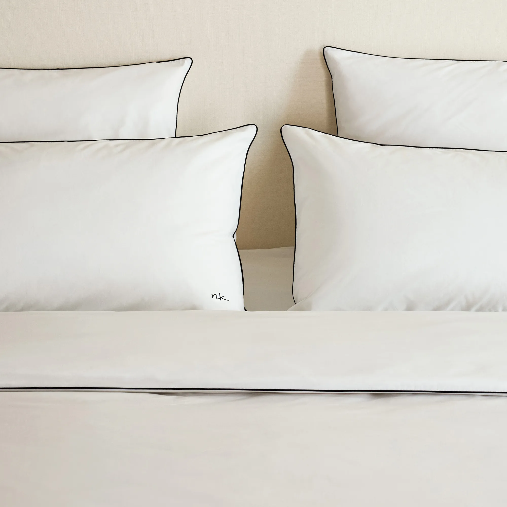 Percale Crisp White/Black bäddset - 3