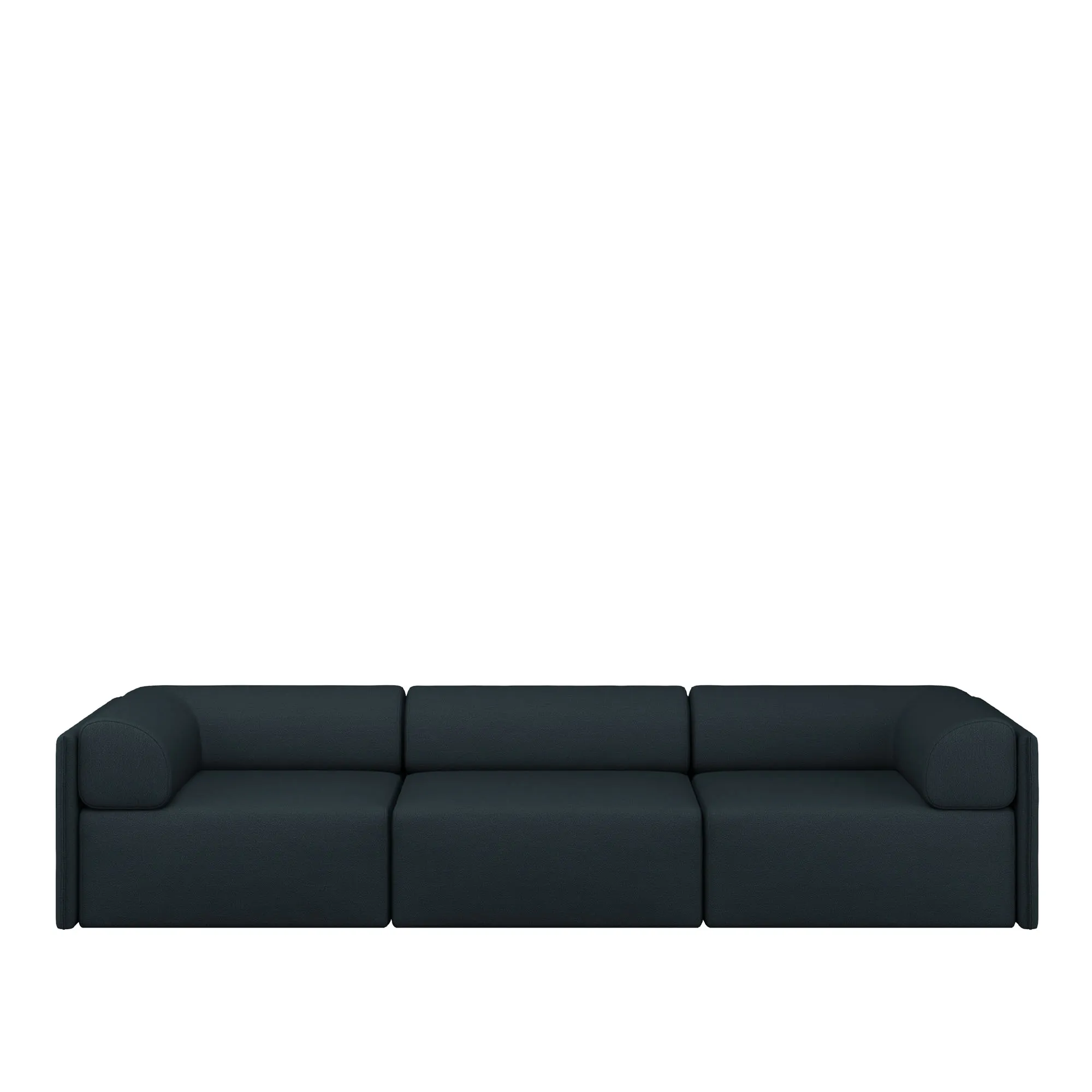Palo Block 3-seater Sofa Low Back with Armrests - 1