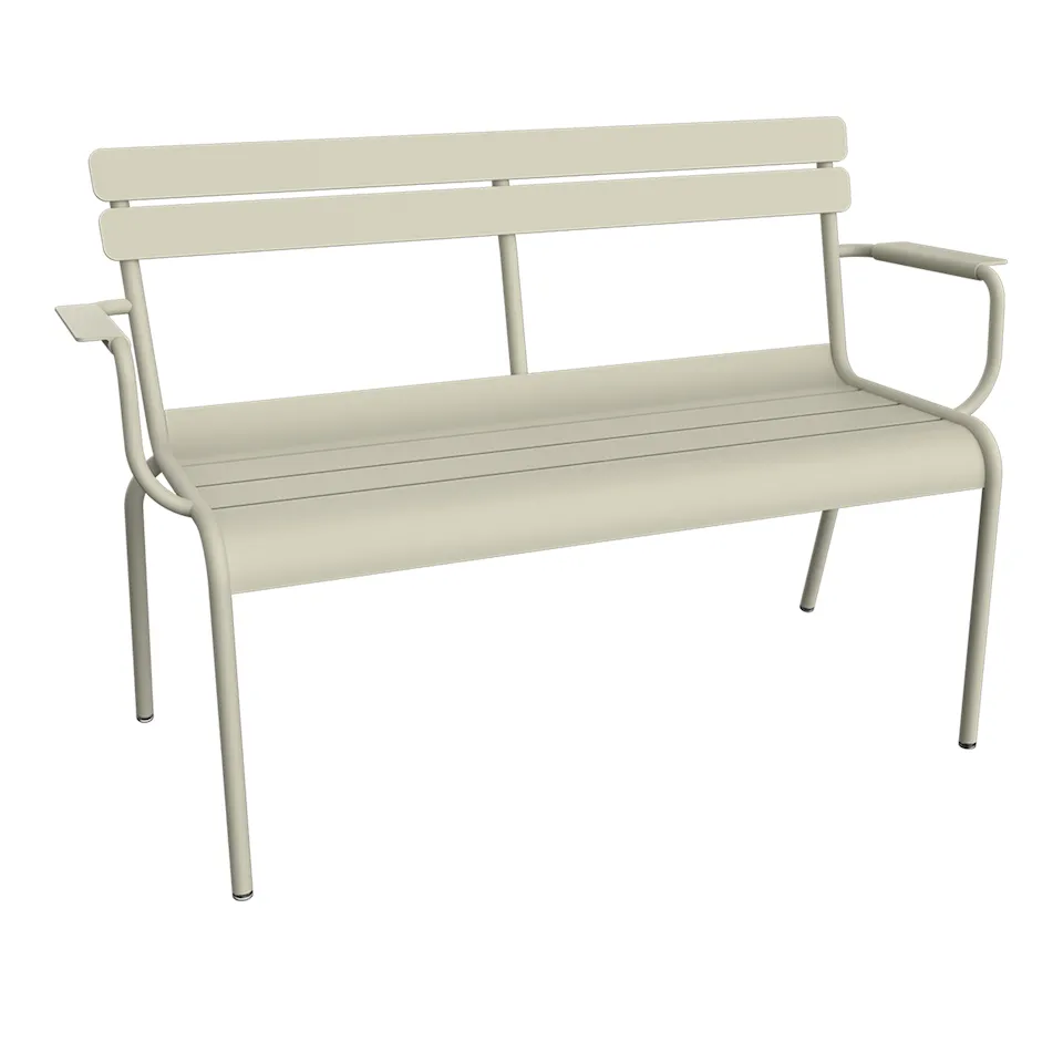 Luxembourg 2-Seater Garden Bench - Clay Grey