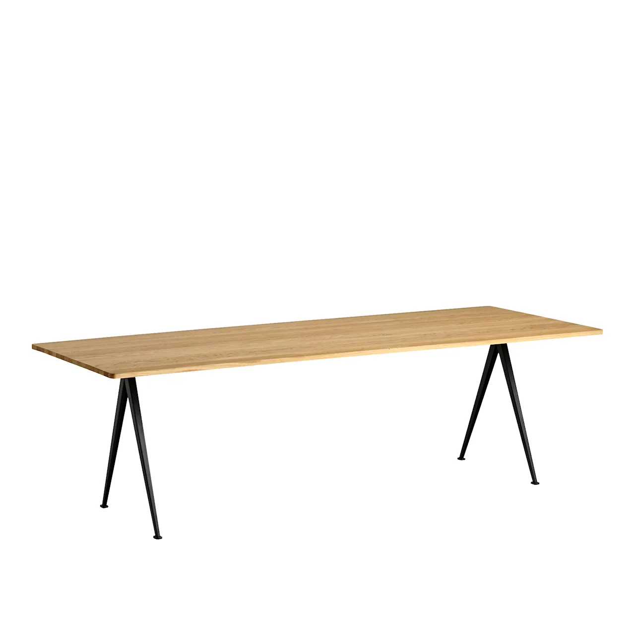 Pyramid Table 02 - Black Base - Smoked Oak - 190x85 cm