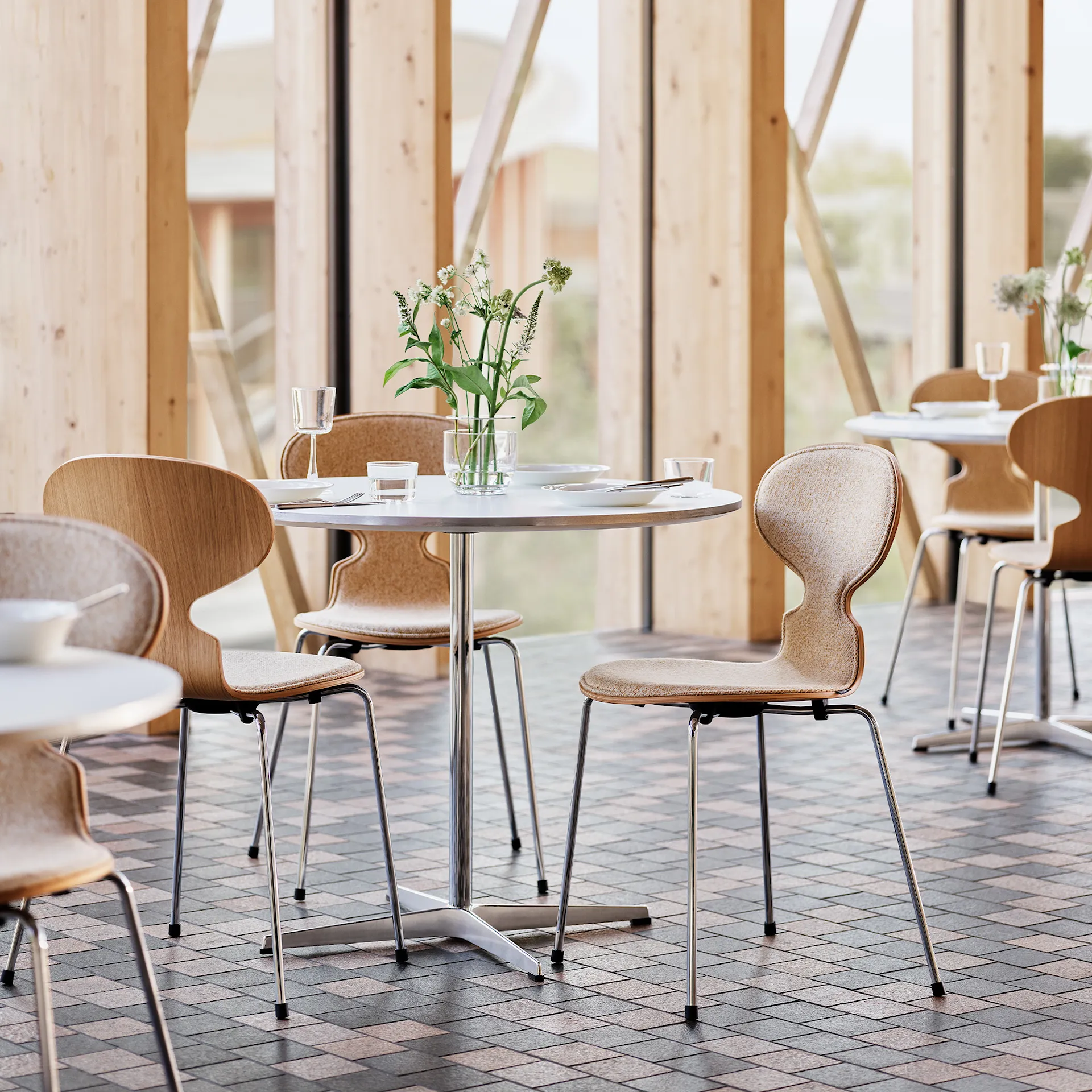 3100 Myran 3 ben - Träfanér - Fritz Hansen - Arne Jacobsen - NO GA