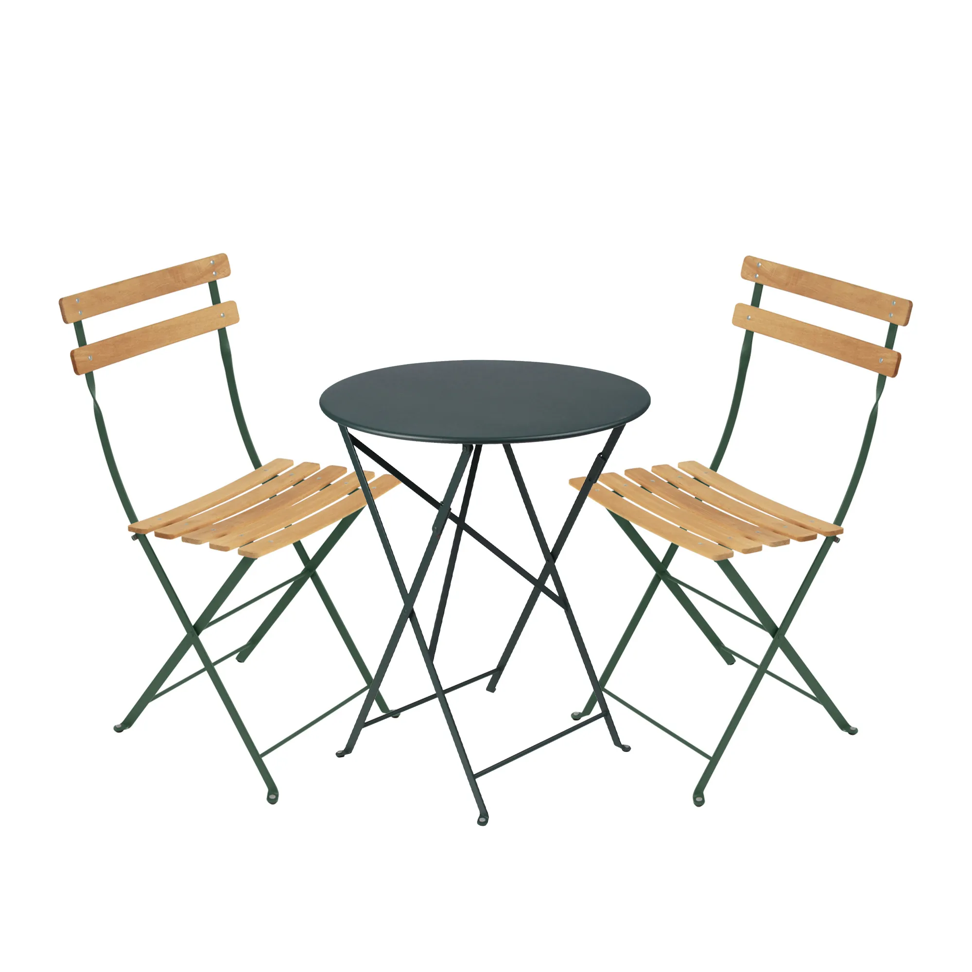 Bistro Matgrupp Bord Ø60 cm & 2 st Natural Chair - 1