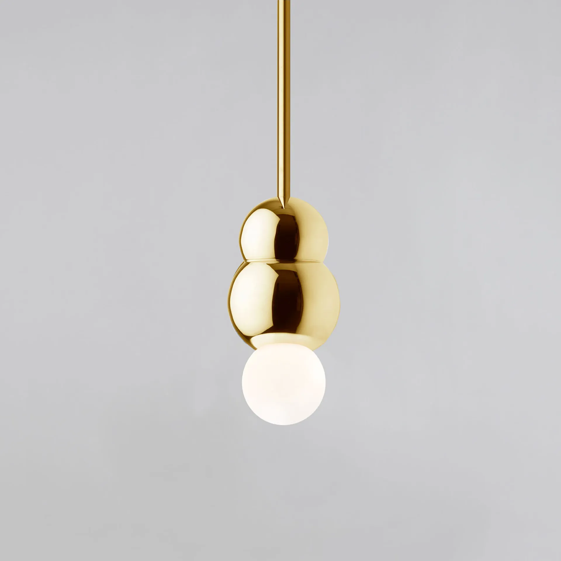 Ball Light Pendant Rod Small Polished Brass - Michael Anastassiades - Michael Anastassiades - NO GA