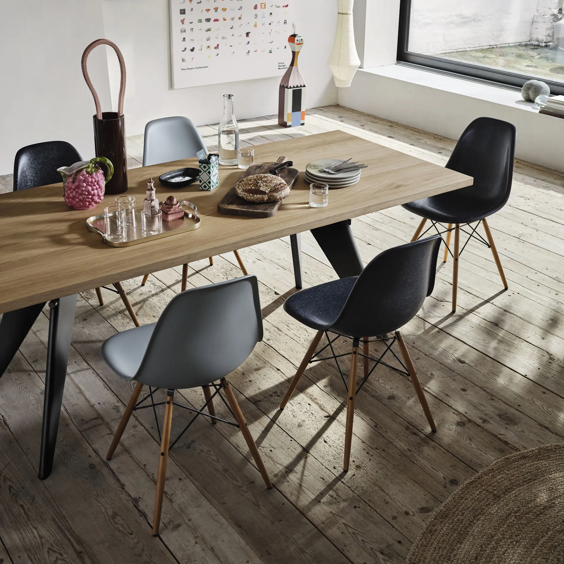 Eames RE Plastic Chair DSW stol Ash Honey Tone - Vitra - Charles & Ray Eames - NO GA