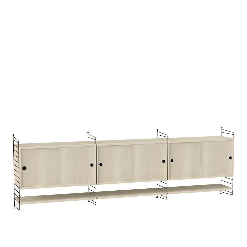 Vardagsrum hyllsystem F ask/brun