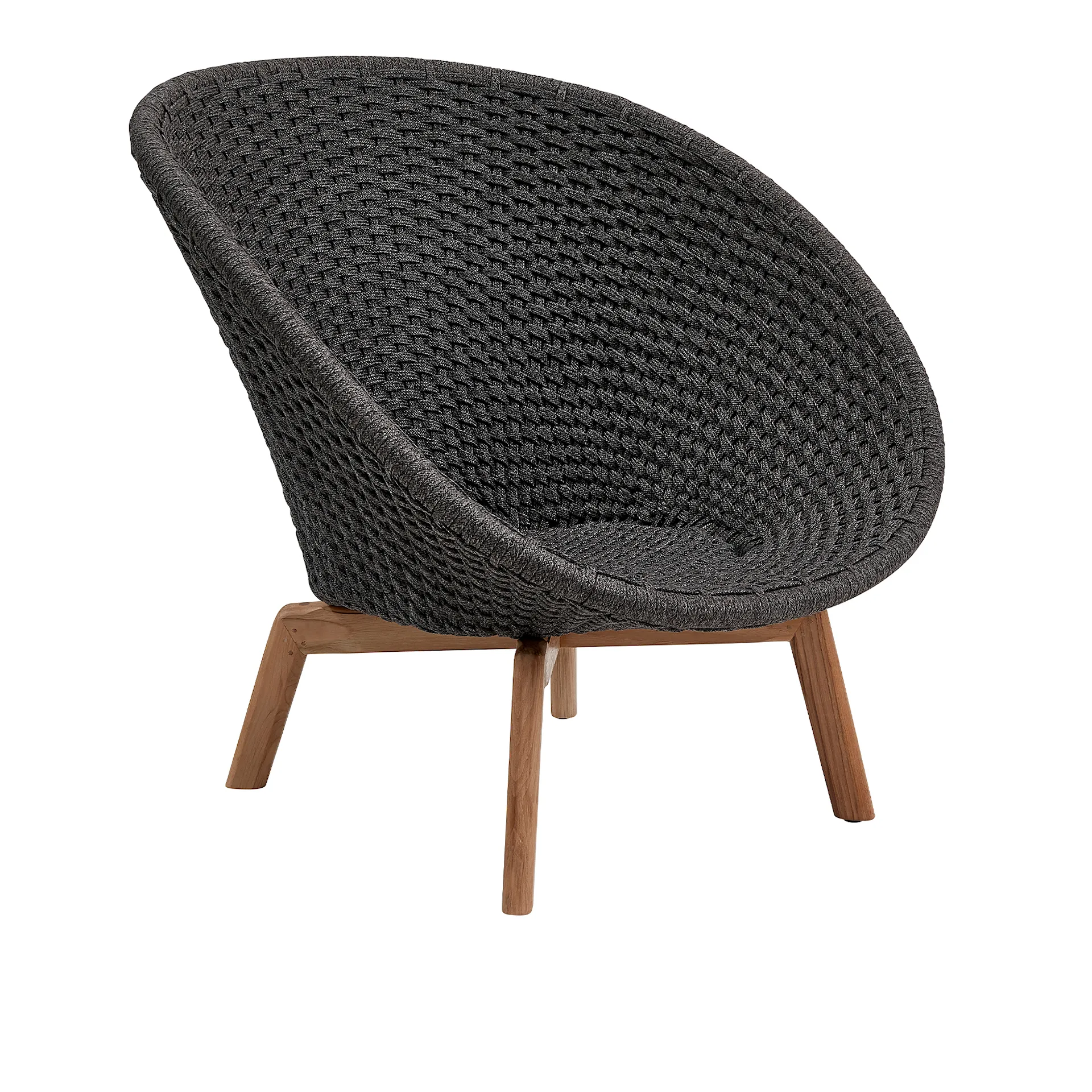 Peacock Lounge Chair Dark Grey - Cane-Line - NO GA