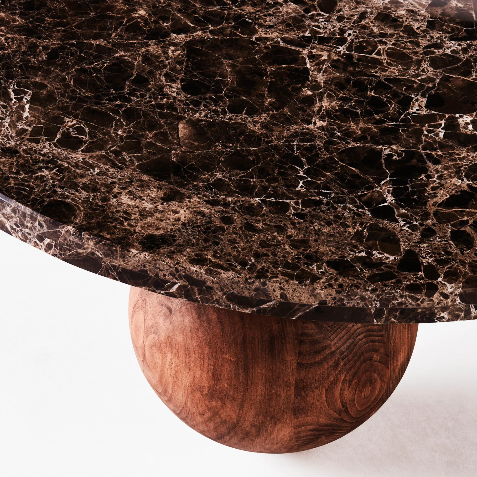 Sphere Sofa Table Round Dark Emperador - 2