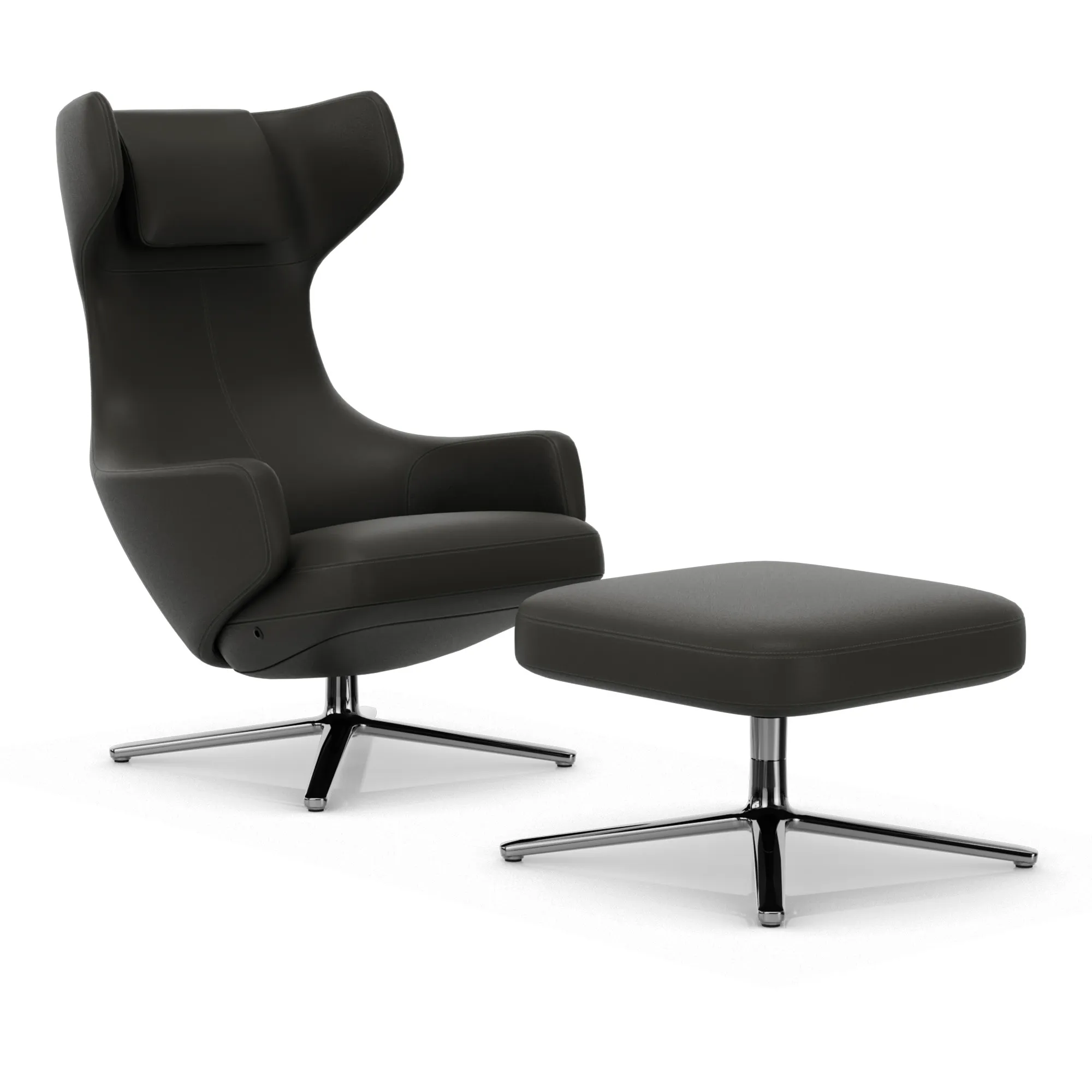 Grand Repos fåtölj & Repos Ottoman fotpall Polished - 1