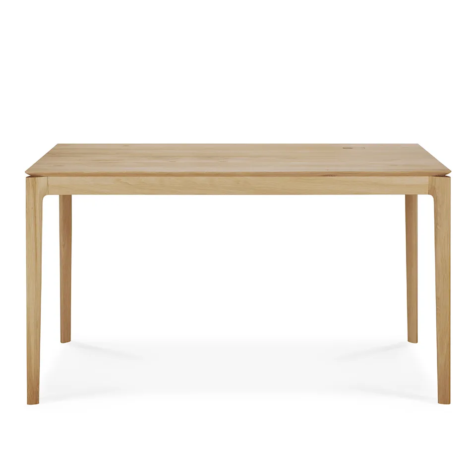 Bok Desk - Varnished Oak - Rectangular - With Cable Management 140 x 70 cm