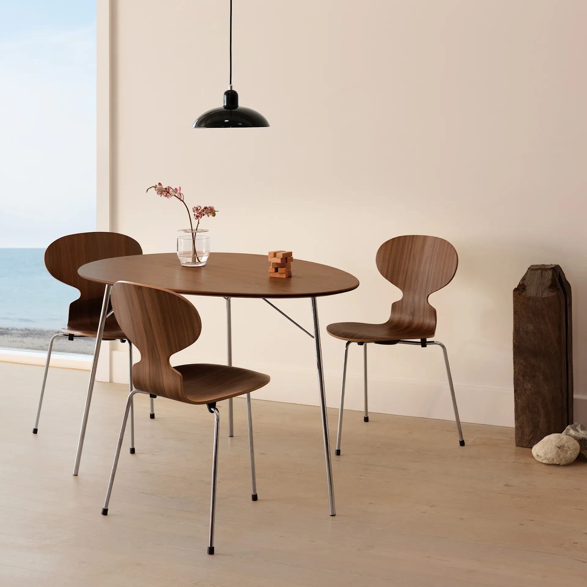 3100 Myran 3 ben - Träfanér - Fritz Hansen - Arne Jacobsen - NO GA