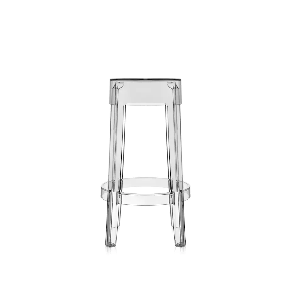 Charles Ghost Stool 4898, Crystal, H: 65