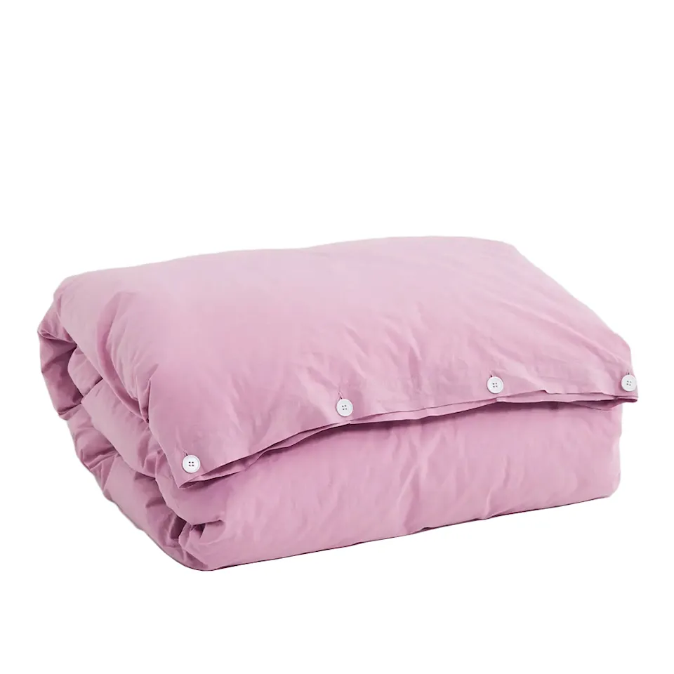 Percale solid duvet cover 150x210cm mallow pink