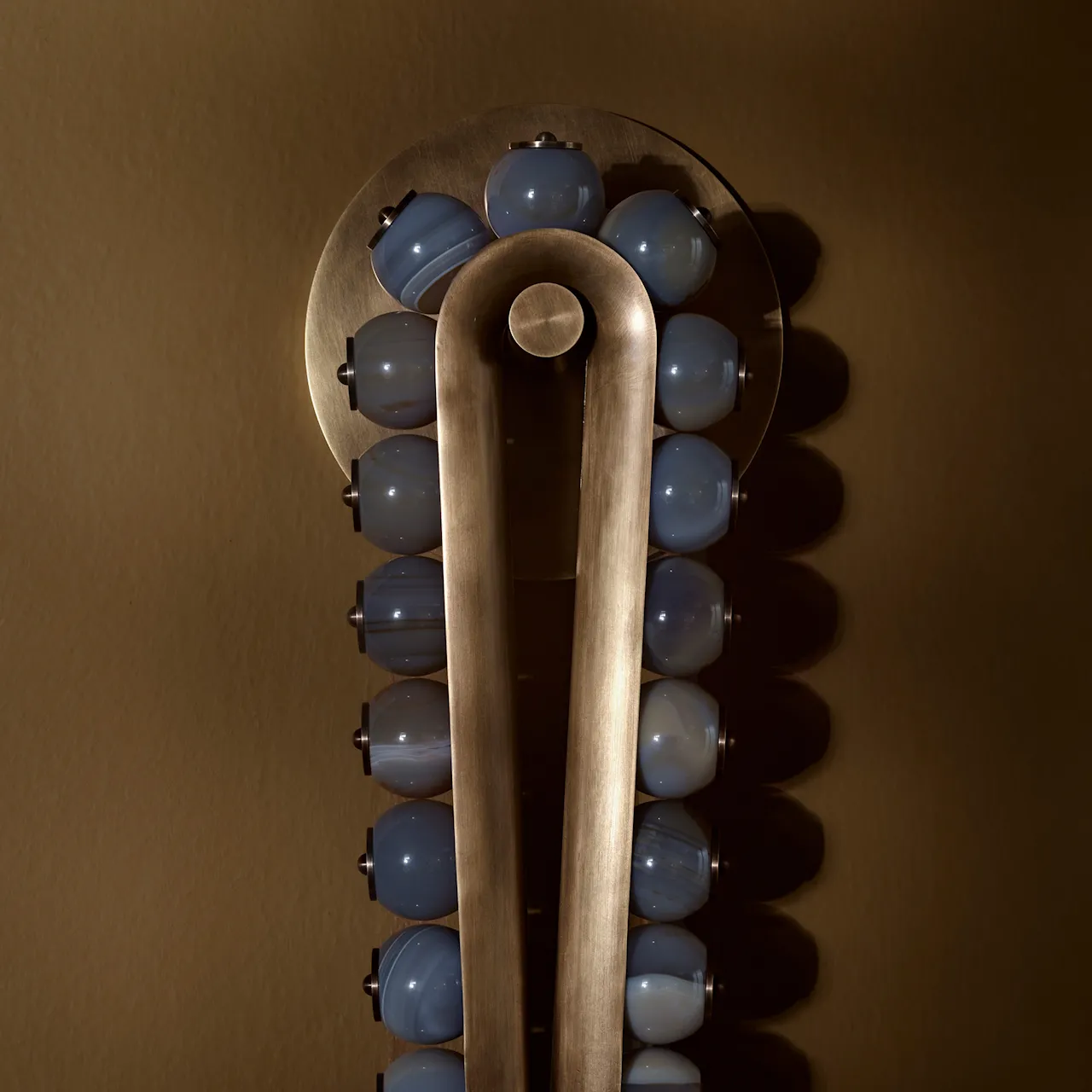 Talisman : Loop Sconce - Aged Brass/Agate