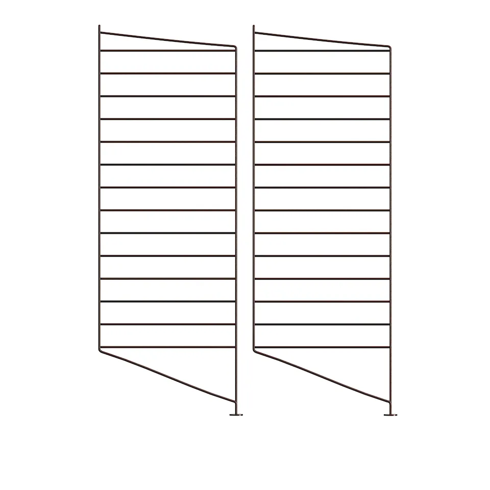 Golvgavel 85 x 30 cm 2-pack mörkbrun