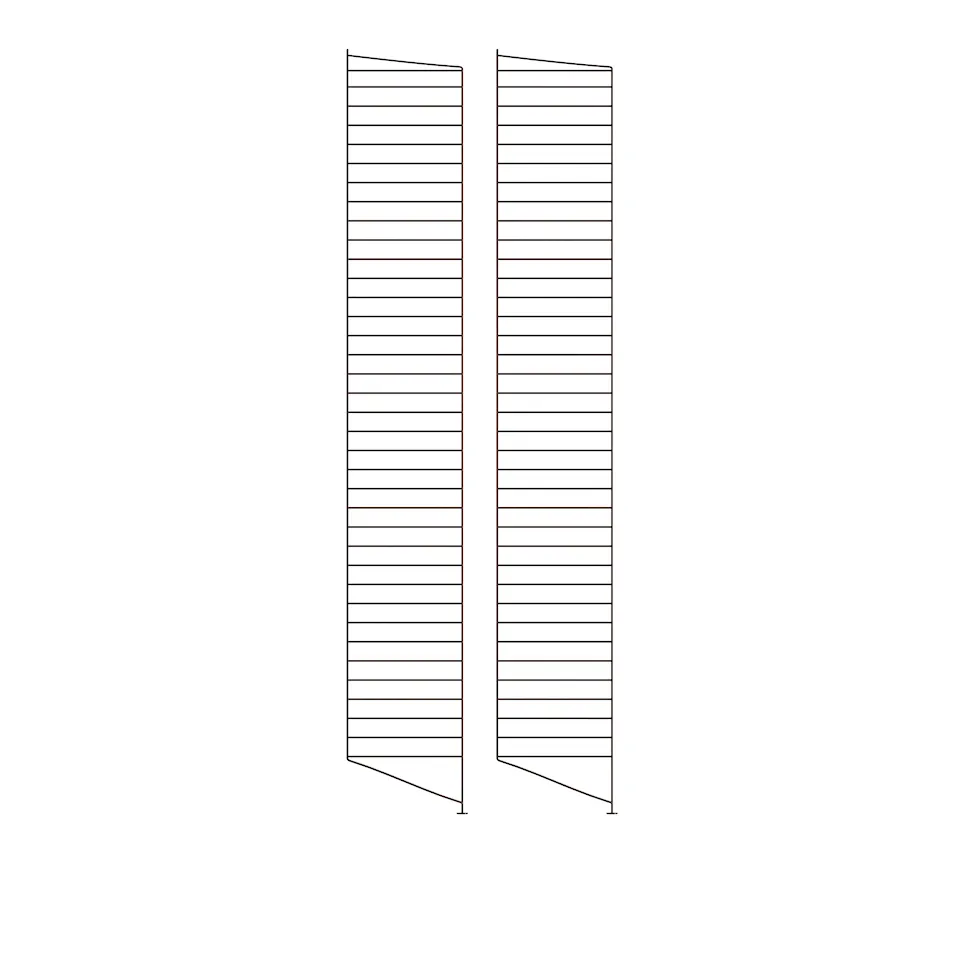 Golvgavel 200 x 30 cm 2-pack mörkbrun