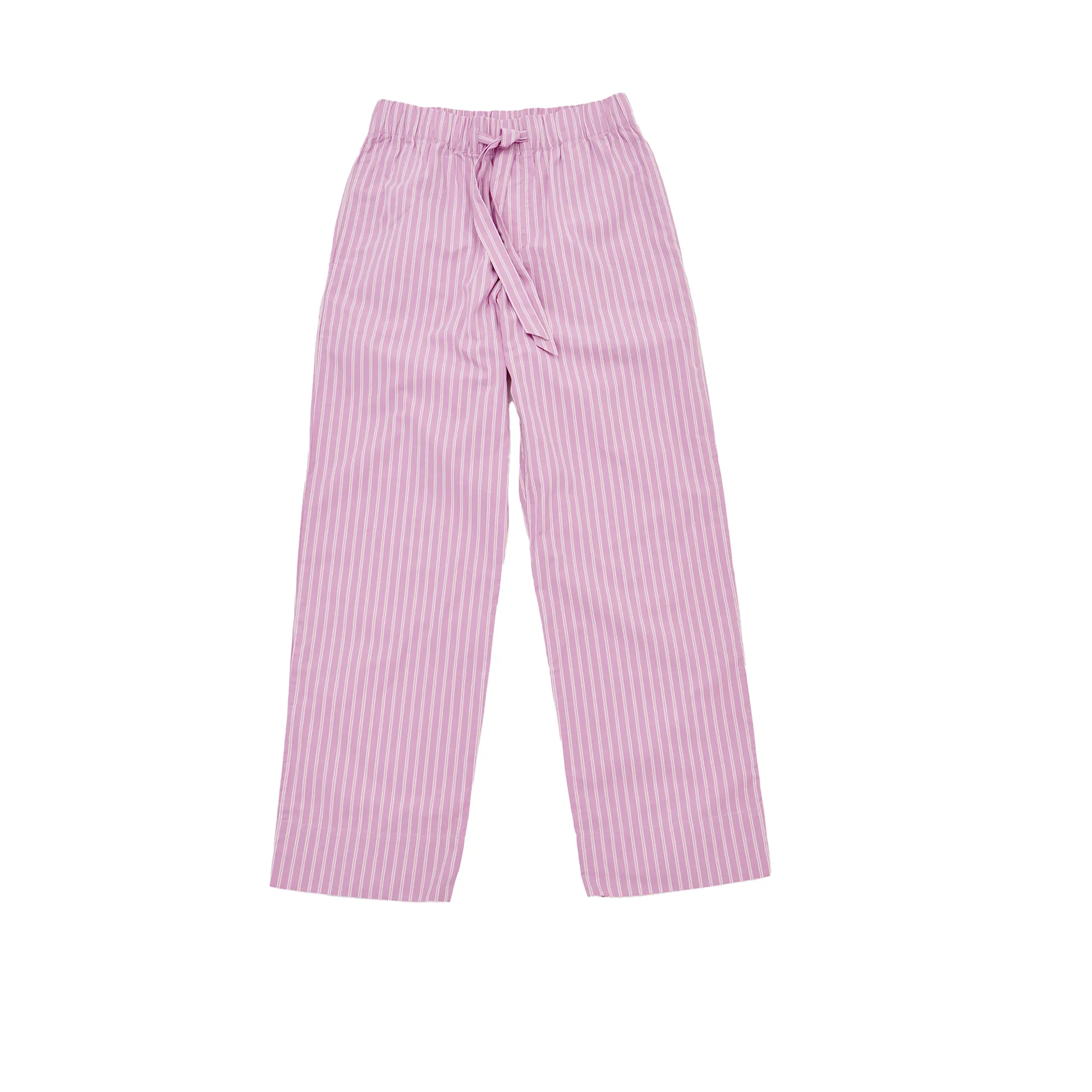 Poplin Pyjamas Pants Purple Pink Stripes - TEKLA - NO GA